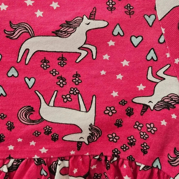 2T Pink Unicorn Girls Long Sleeve Dress, Dress for Toddlers - Picture 4 of 4